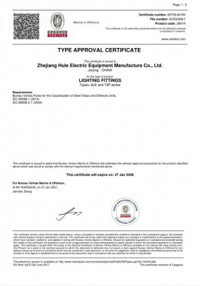 TDF-dLE-船用防爆LED照明燈具-型式認可